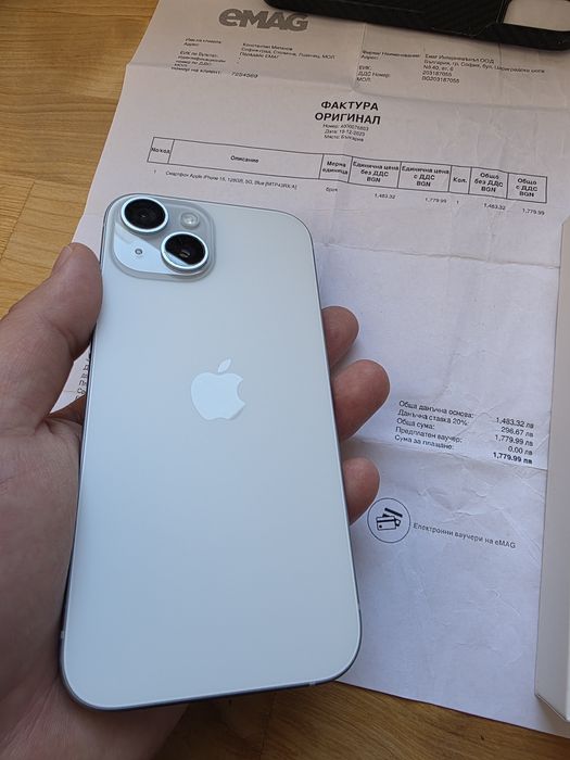 Smartphone Apple iPhone 15, 128GB, 5G, Blue