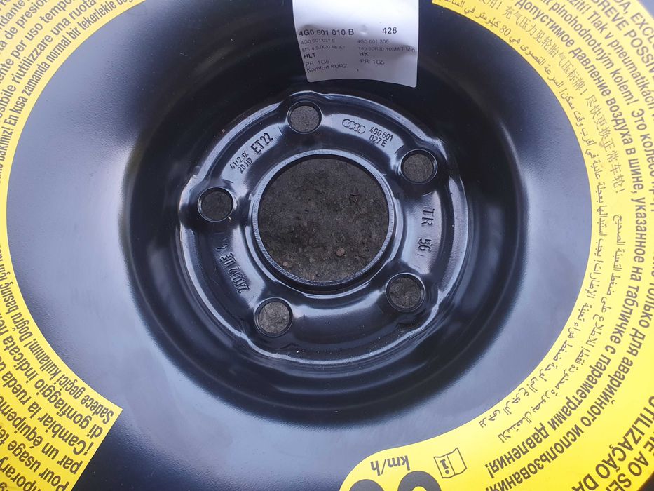 KIT Roata rezerva CRIC AUDI A6,A7,A8,mercedes, 5x112 pe 145-60-20"noua