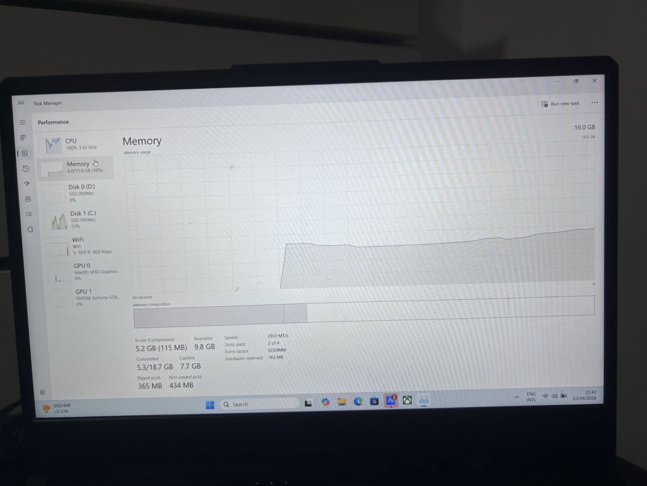 Laptop Gaming ASUS TUF F15 (FX506) i7 / 16GB / GTX 1650 / SSD