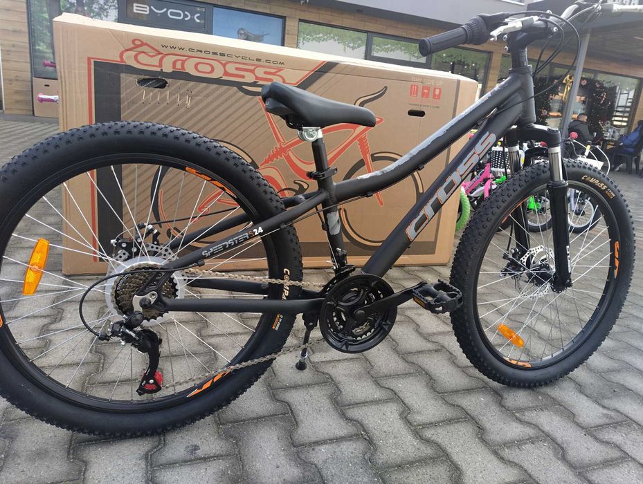 CROSS Алуминиев велосипед 24" SPEEDSTER boy 2db черен/сив
