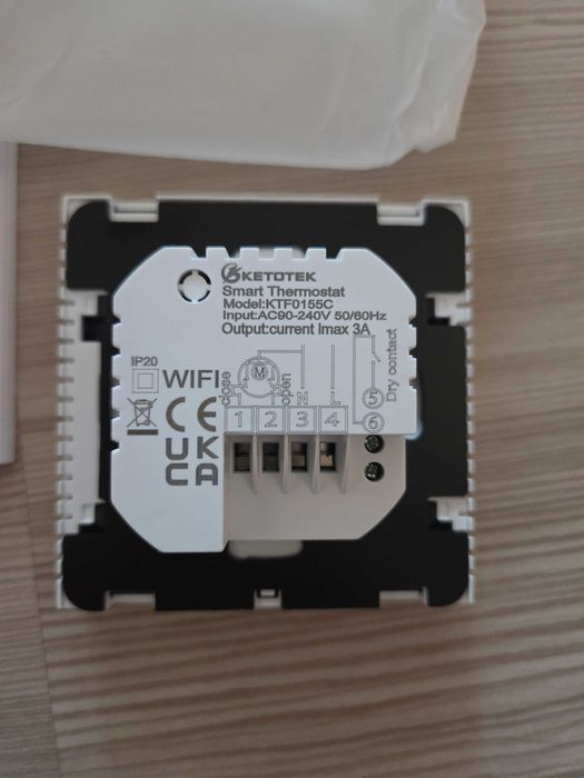 Termostat Smart KETOTEK WiFi 3A, Încălzire în Pardoseală, Alexa/Tuya