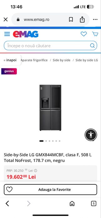Frigider Lg side by side