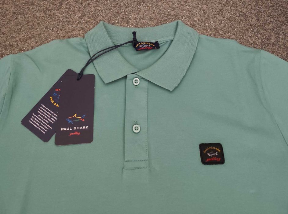 Нова мъжка тениска фланелка с яка Paul and Shark t-shirt блуза