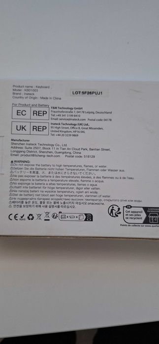 Tastatură slim 3x Bluetooth simultan Inateck pentru PC, Laptop, Ipad