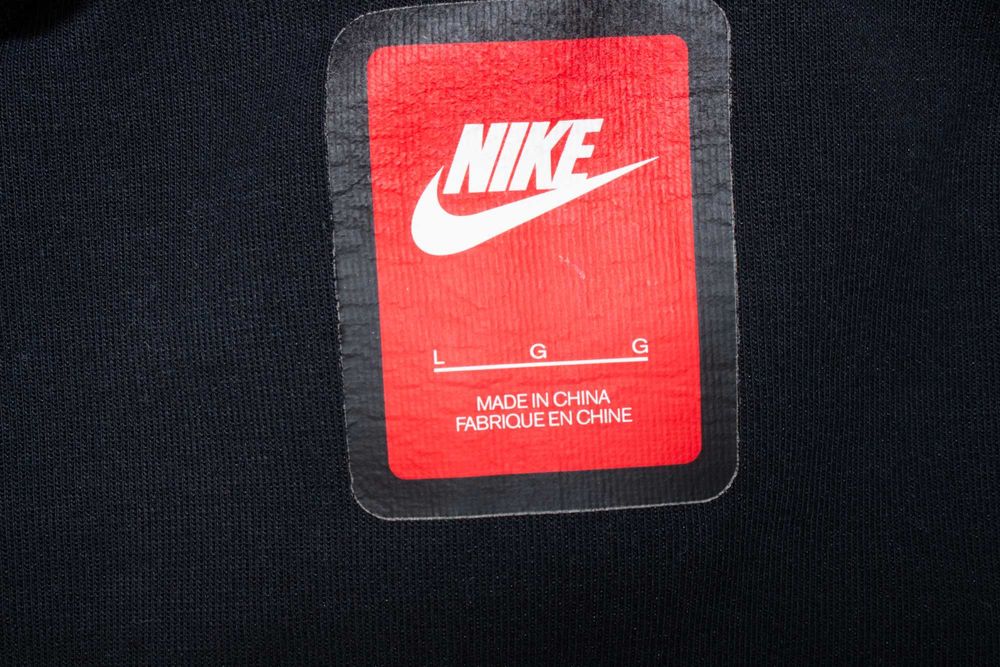 Nike Tech Fleece дамски суичър сивo черен горница с качулка худи L