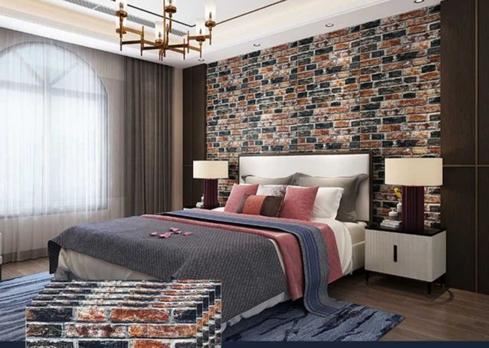 Обои. Самоклеющиеся 3d обои кирпич энг арзон нарх