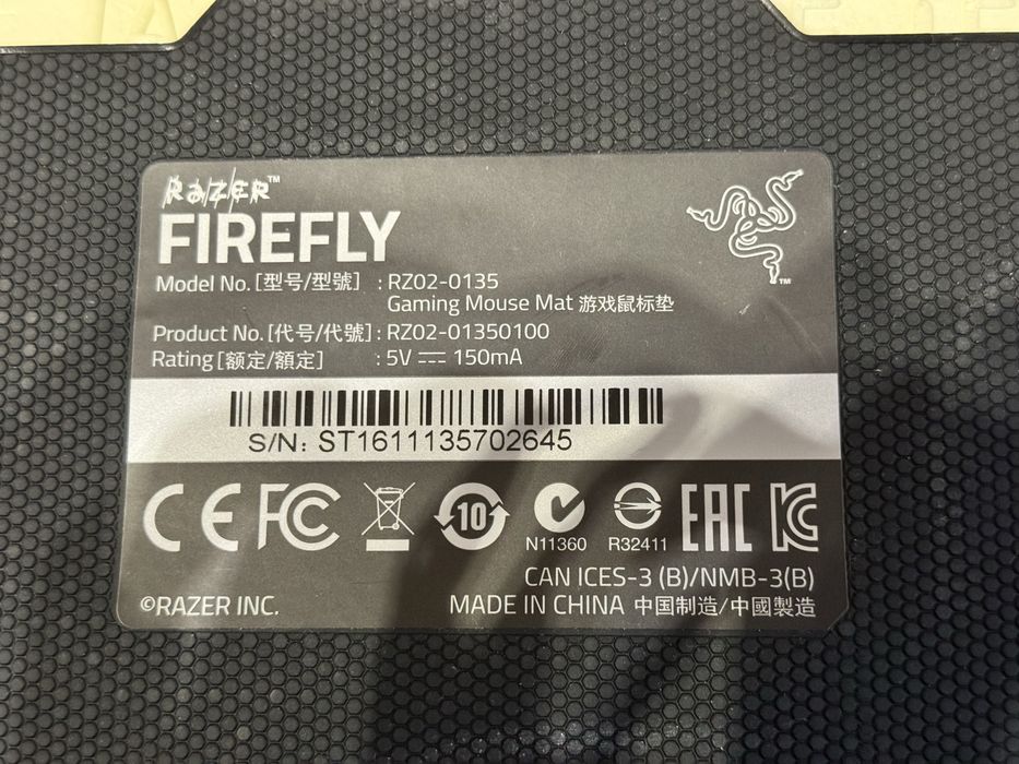Razer Firefly - Подложка за мишка - Свтещ Пад