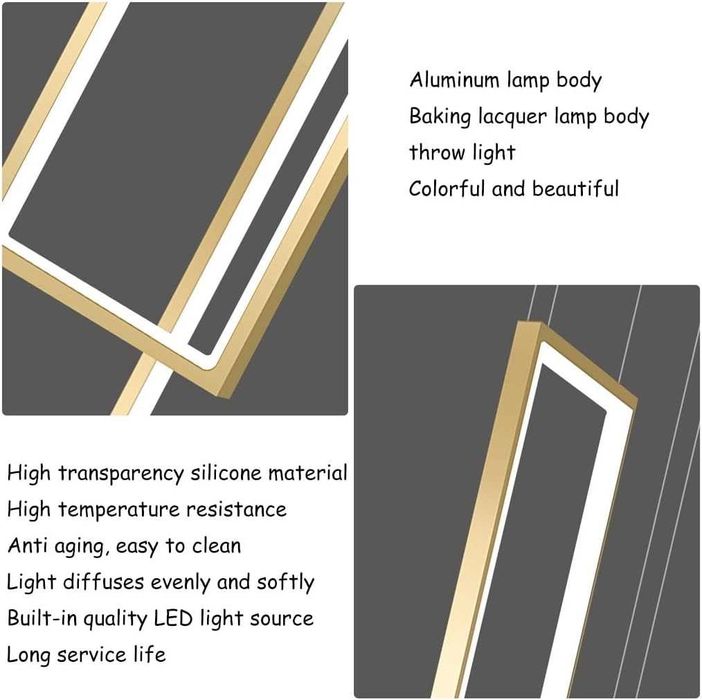 Модерна LED ЛЕД висяща лампа, геометрична полилей таванна стълби