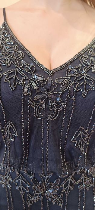 LACE & BEADS Официална Абитуриентска Рокля ръчно нашита с маниста от горе до долу с Безплатна Доставка