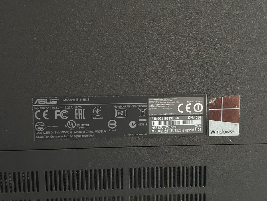 Laptop Asus notebook N551Z / Лаптоп Асус