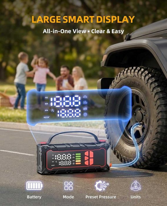 Пусковое устройство с компрессором Soramir 5000A/160PSI/10000mAh