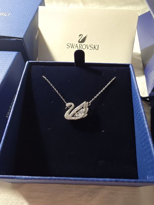 Lanț Swarovski White Swan(moving wing)