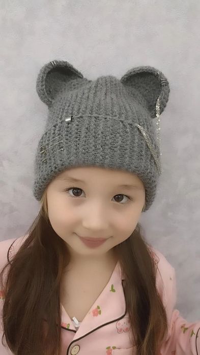 Шапка с ушками на заказ