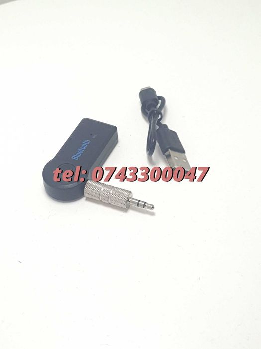 Adaptor Conversie Pe Conexiune Bluetooth Auxiliar Auto Boxe Pentru Conectare Si Redare Audio Pe Echipamente Compatibile Cu Mufa Audio Aux Jack 3.5 Mm