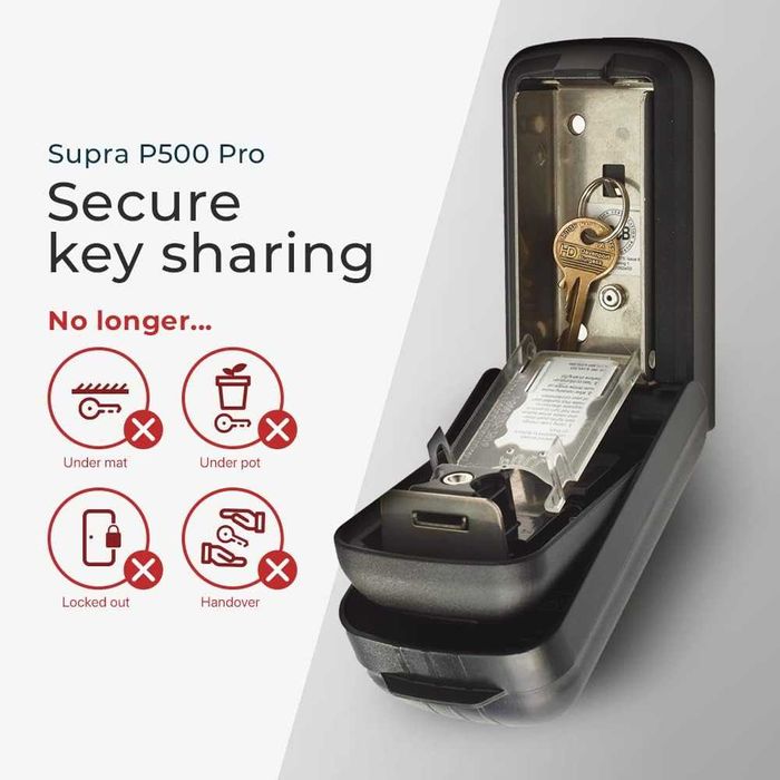 Seif cutie chei SUPRA P500 Pro Key Safe pentru exterior Airbnb