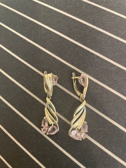 Серьги 925 натуральный камень Фирма Своловский