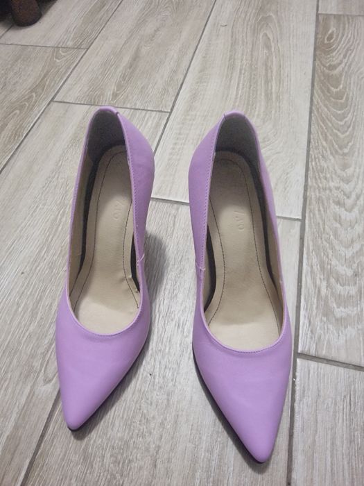 Pantofi din piele violet de dama