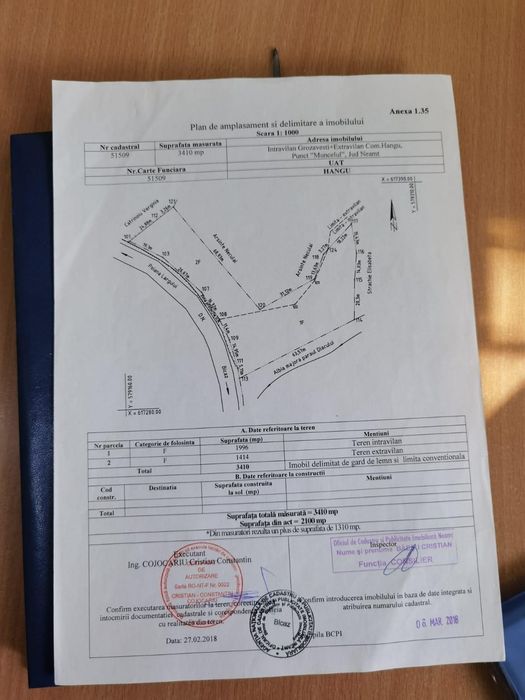 Teren Hangu vedere vf Toaca