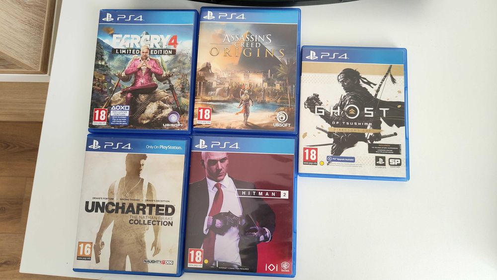 Jocuri PS4/PS5 Ghost of Tsushima - Hitman 2 - Far cry 4 - uncharted - Assassin's Creed origins