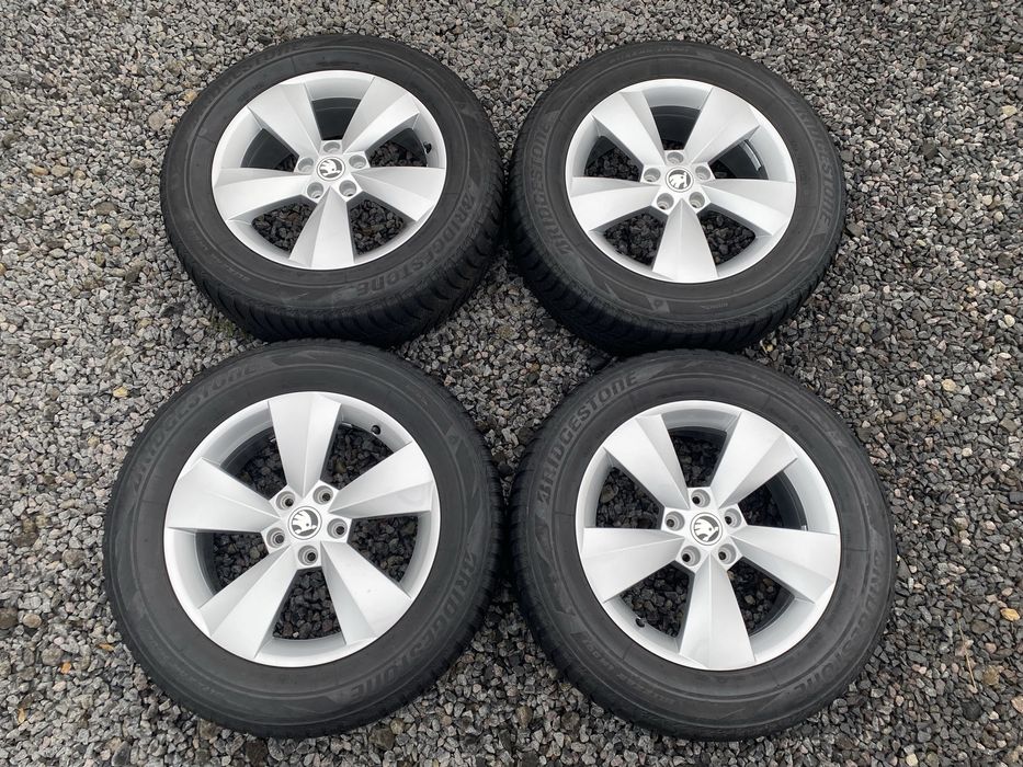 Jante Skoda Kodiaq 17 originale anvelope Bridgestone iarna 6 mm