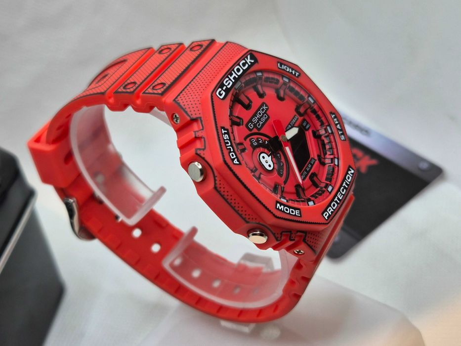 Ceas Sport Barbati,Unisex Casio g shock Manga THEME GA2100 MNG. RED, Nou,Garantie 2 ani