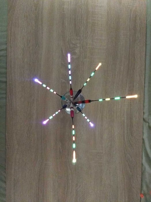 Pluta lumina LED pescuit noapte, fibra optica multicolor