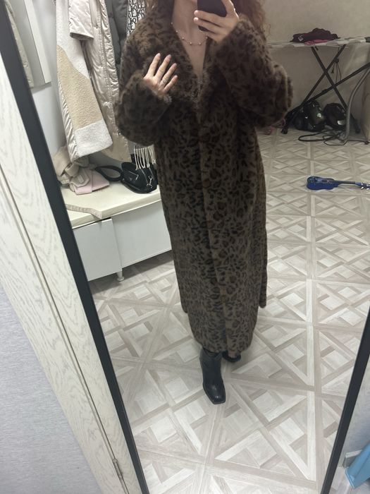 Шуба стильная тигровая