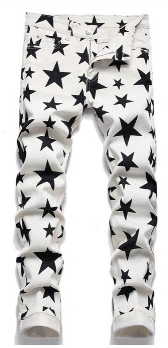 Jeans White & Stars
