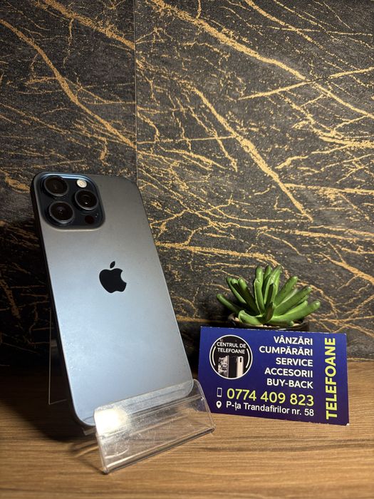 Iphone 15 Pro Max/256 GB/Garantie 2 Ani Centrul de Telefoane/Rate