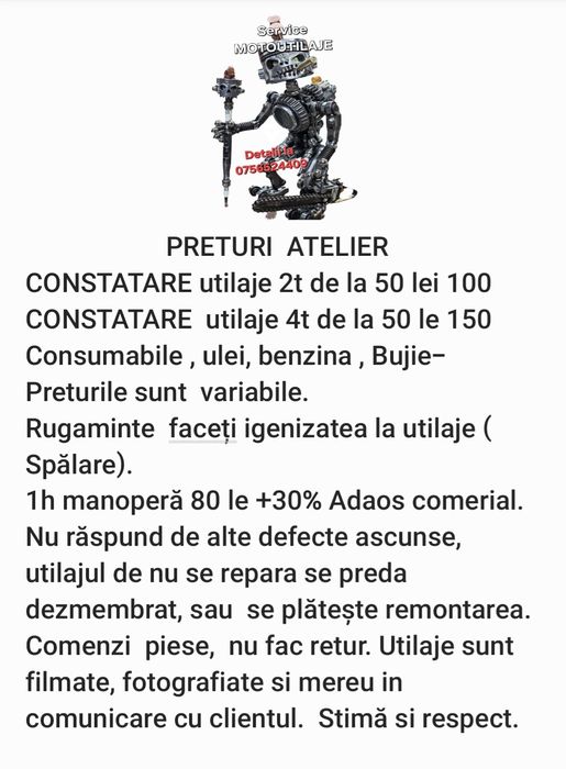 Motoutilaje servic Brașov reparații 
Reparații Motoare și Mot
