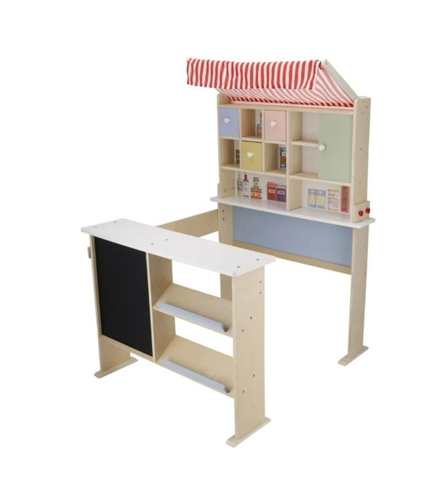 Дървен щанд магазин,Дървен детски комплект за игра