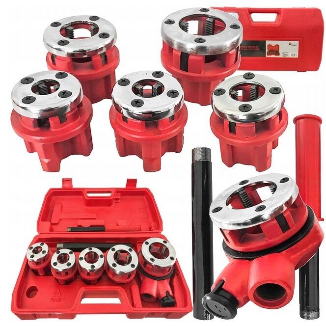 Trusa filetat tevi 3/8", 1/2", 3/4", 1", 1-1/4", 5 piese, Verke