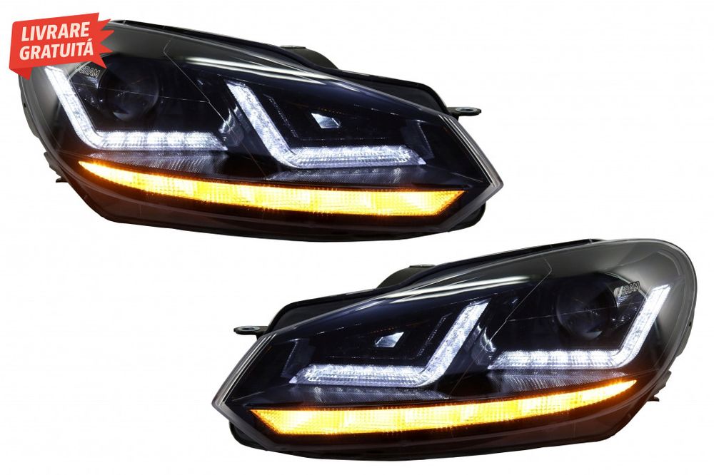 Faruri Osram LED VW Golf 6 VI (2008-2012) Black LEDriving Semnal Dinam