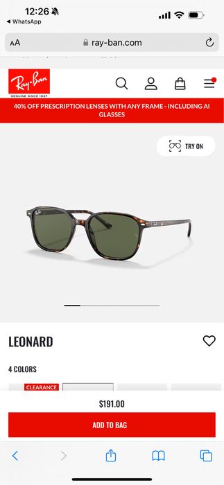 Солнцезащитные очки Ray Ban