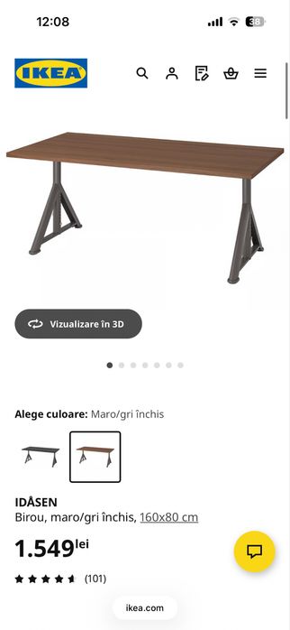 Vand birou ikea “ IDASEN”