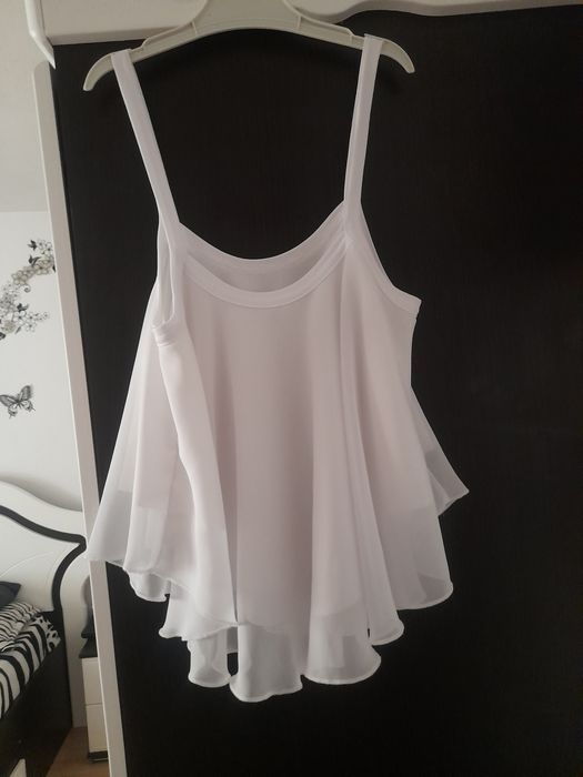 Crop Top alb  mărime universala