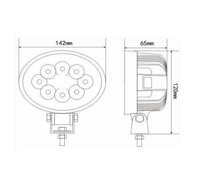 1бр. Мощен ЛЕД бар LED bar  прожектори ОВАЛ , 24W , 10-30V , SG4724W