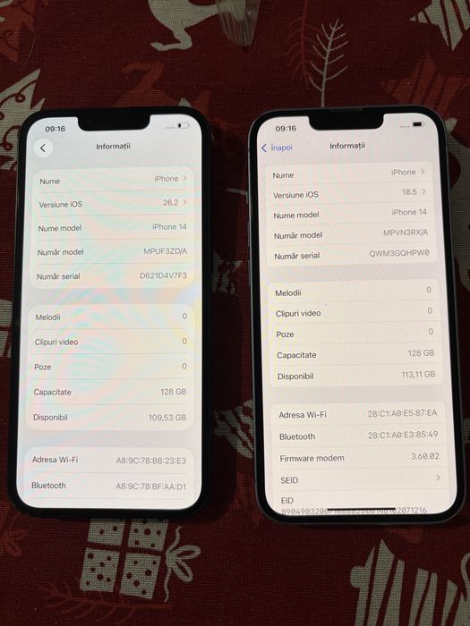 2x Iphone 14 128 GB