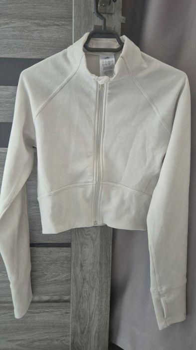 Jachetă Adidas pentru Femei – Running/Gym, crem, mărimea S