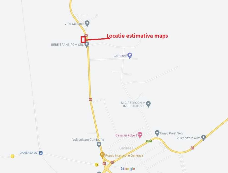 Teren 4445mp Ganeasa - Utilități la poartă - 12 min Slatina