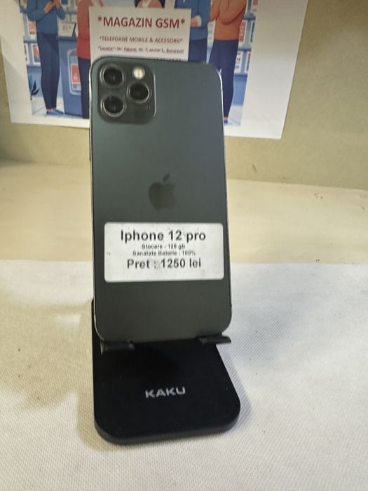 Iphone 12 pro / 128 gb / 100% baterie / folie sticla cadou