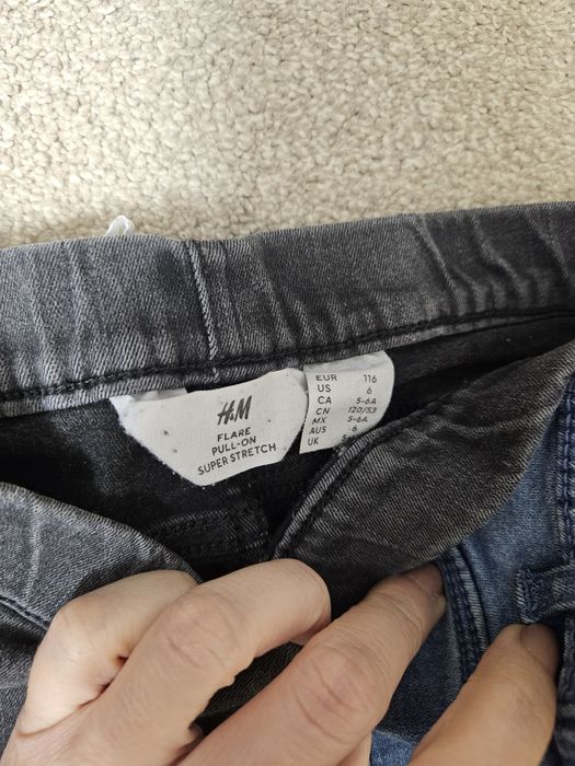 Set blugi noi, mărime 116, model jeanși și treggings