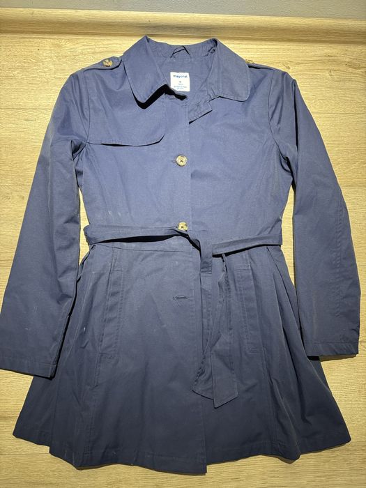 Palton bleumarin (gen Burberry) fete 162 cm