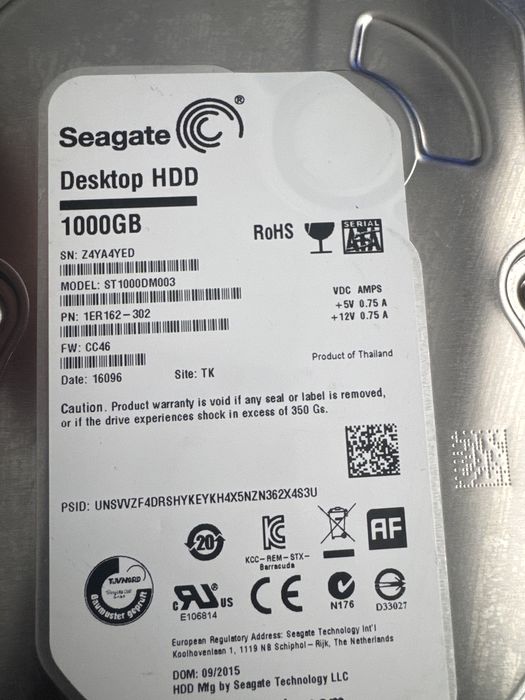 Жесткий диск HDD Seagate 1000gb 3.5