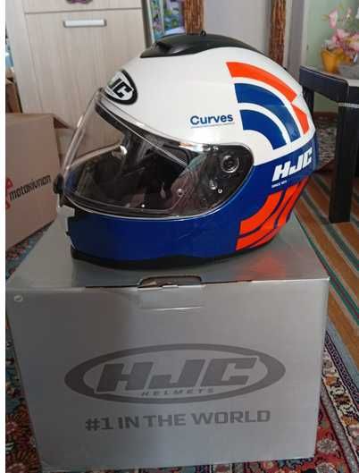 Като нова! Каска HJC C70 Curves MC27 - Размер XL (Използвана 5 часа)
