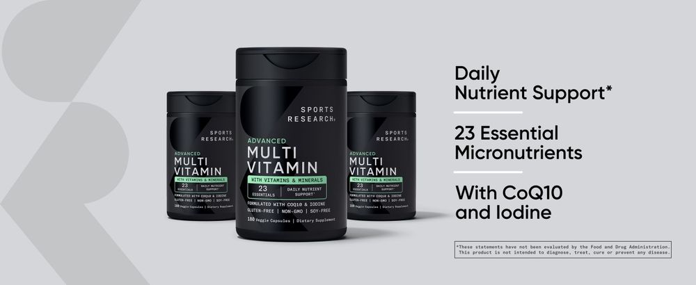 Sports Research Advanced Multivitamin
 180 вегетарианских капсул