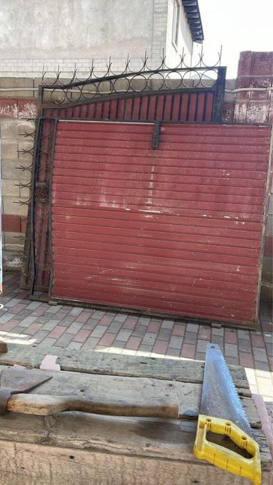 Ворота с калиткой б/у.