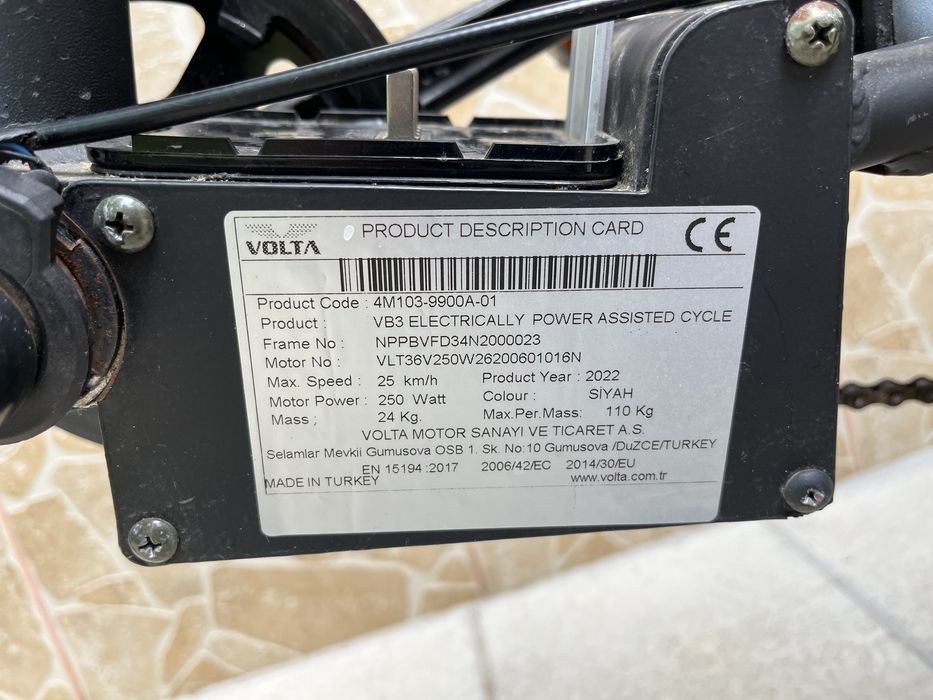 Bicicleta electrica Volta VB3
