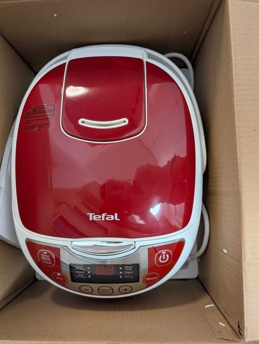 Мултикукър Tefal,  12 програми, червен/бял