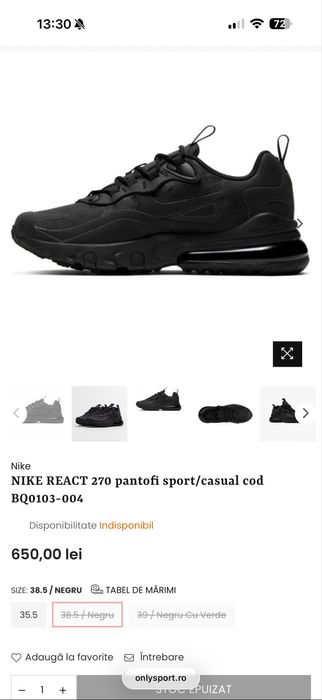 NIKE REACT 270 pantofi sport/casual cod BQ0103-004